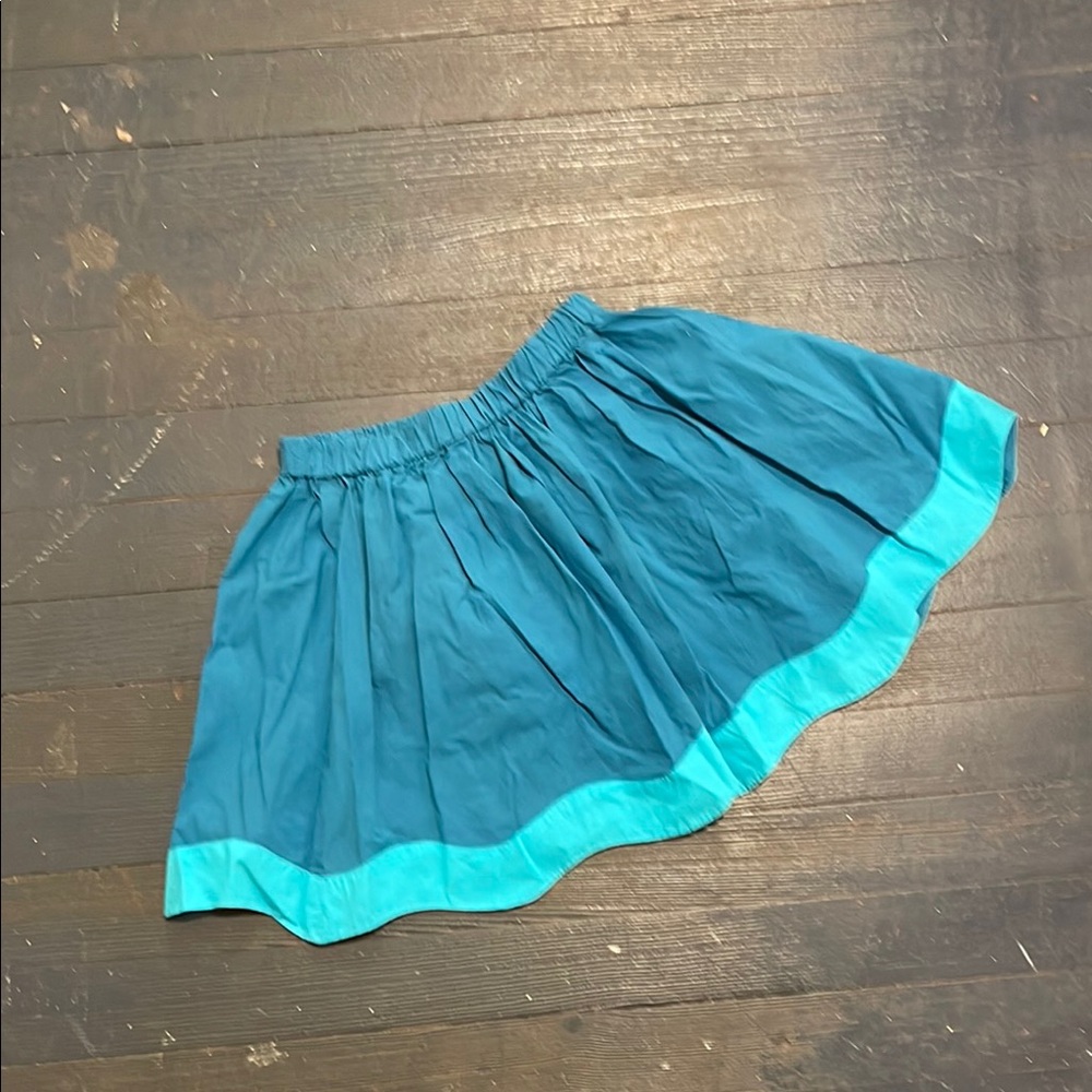 Jacadi Blue Mini Bubble Skirt with Ruffled Style